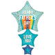 Balloon - Supershapes, Numbers & Letters Father's Day Playful Stripes SuperShape Foil Balloon 63cm x 106cm Each
