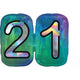 Finally 21st Holographic SuperShape Foil Balloon Each
