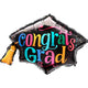 Balloon - Supershapes, Numbers & Letters Follow Your Dreams congrats Grad Cap SuperShape Foil Balloon 79cm x 56cm Each