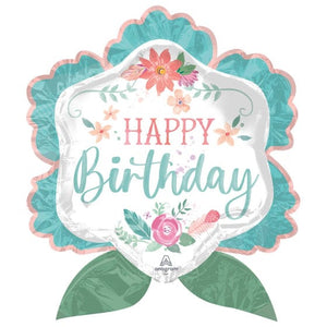 Balloon - Supershapes, Numbers & Letters Free Spirit Happy Birthday SuperShape Foil Balloon 73cm x 71cm Each