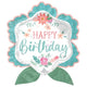 Balloon - Supershapes, Numbers & Letters Free Spirit Happy Birthday SuperShape Foil Balloon 73cm x 71cm Each