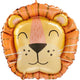 Balloon - Supershapes, Numbers & Letters Get Wild Lion Head SuperShape Foil Balloon 71cm x 68cm Each