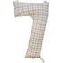 Gingham Large Number 7 Foil Balloon 53cm w x 89cm h Each