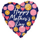 Balloon - Supershapes, Numbers & Letters Happy Mother's Day Navy & Glitter Dots Jumbo Foil Balloon 71cm Each