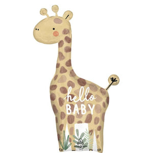 Balloon - Supershapes, Numbers & Letters Hello Baby Soft Jungle Baby SuperShape Foil Balloon 63cm x 106cm Each