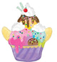 Balloon - Supershapes, Numbers & Letters Here's The Scoop Sundae SuperShape Foil Balloon 55cm x 66cm Each