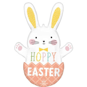 Balloon - Supershapes, Numbers & Letters Hoppy Easter Bunny SuperShape Foil Balloon 58cm x 81cm Each