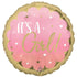 It's A Girl Pink Jumbo Shape Foil Balloon 53cm Each