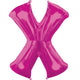 Balloon - Supershapes, Numbers & Letters Letter X Pink Supershape Foil Balloon 66cm x 83cm Each