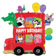 Balloon - Supershapes, Numbers & Letters Party Bus Birthday SuperShape Foil Balloon 71cm Each