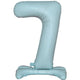 Balloon - Supershapes, Numbers & Letters Pastel Blue Large Number 7 Air Filled Standing Foil Balloon 76cm Each