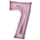 Balloon - Supershapes, Numbers & Letters Pastel Pink / 7 Silk Lustre Large Number Foil Balloons Each