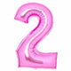 Balloon - Supershapes, Numbers & Letters Pink Large Number 2 Foil Balloon 55cm w x 86cm h Each