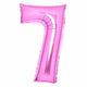 Balloon - Supershapes, Numbers & Letters Pink Large Number 7 Foil Balloon 53cm w x 89cm h Each