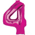 Pink Numeral 4 Supershape Foil Balloon 86cm Each
