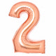 Balloon - Supershapes, Numbers & Letters Rose Gold / 2 Large Number Foil Balloon Each