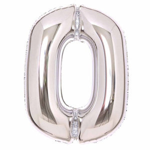 Balloon - Supershapes, Numbers & Letters Silver / 0 Large Number Foil Balloon Each