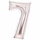 Balloon - Supershapes, Numbers & Letters Silver Large Number 7 Foil Balloon 53cm w x 89cm h Each