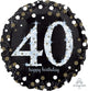 Balloon - Supershapes, Numbers & Letters Sparkling Birthday 40 Holographic Jumbo Shape Foil Balloon 71cm Each