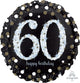 Balloon - Supershapes, Numbers & Letters Sparkling Birthday 60 Holographic Jumbo Shape Foil Balloon 71cm Each