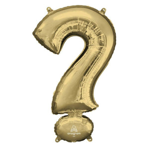 Balloon - Supershapes, Numbers & Letters Symbol ? White Gold SuperShape Foil Balloon 53cm x 101cm Each