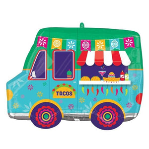 Balloon - Supershapes, Numbers & Letters Time Taco Truck SuperShape Foil Balloon 66cm x 48cm Each