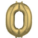 Balloon - Supershapes, Numbers & Letters White Gold / 0 Numeral SuperShape Foil Balloon 86cm Each