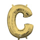 Balloon - Supershapes, Numbers & Letters White Gold Letter C Foil Balloon 40cm Each