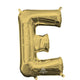 Balloon - Supershapes, Numbers & Letters White Gold Letter E Foil Balloon 40cm Each