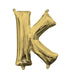 White Gold Letter K Foil Balloon 40cm Each
