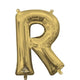 Balloon - Supershapes, Numbers & Letters White Gold Letter R Foil Balloon 40cm Each