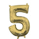 Balloon - Supershapes, Numbers & Letters White Gold Number 5 Foil Balloon 40cm Each