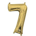 White Gold Number 7 Foil Balloon 40cm Each