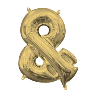 Balloon - Supershapes, Numbers & Letters White Gold Symbol & Foil Balloon 40cm Each