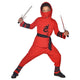 Boys Costume Red Ninja Warrior Boys Costume