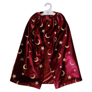 Capes & Robes Fancy Dress Burgundy Velvet Magician Costume Cape