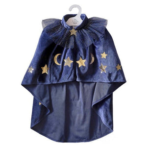 Capes & Robes Fancy Dress Navy Velvet Wizard Costume Cape