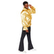 Costume Men Satin Ruffle Gold Shirt Mens Costume