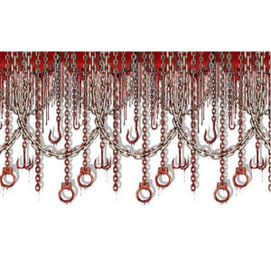 Decorations - Backdrop & Scene Setters Bloody Chains & Hooks Backdrop 1.21m x 9m Each