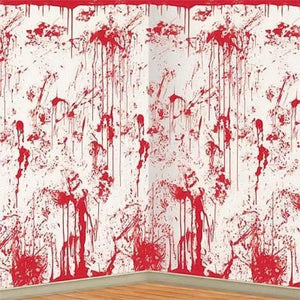 Decorations - Backdrop & Scene Setters Bloody Splatter Scene Setter 1.2m x 9.1m Each