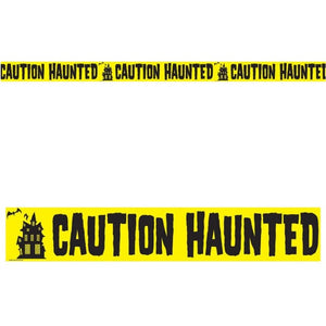 Decorations - Backdrop & Scene Setters Caution Haunted Party Tape 6m Each