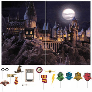 Decorations - Backdrop & Scene Setters Harry Potter Castle Scene Setter with Props FSC 17 pieces