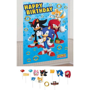 Decorations - Backdrop & Scene Setters Sonic the Hedgehog Scene Setter & Assorted Props 16pk