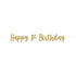 1st Birthday Gold Glittered Ribbon Banner 3.65m Each
