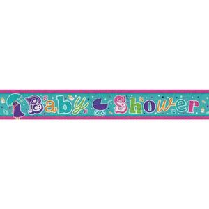 Decorations - Banners, Flags & Streamers Baby Shower Holographic Banner 2.7m Each