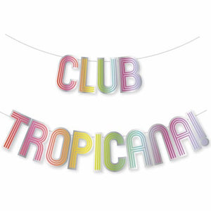 Decorations - Banners, Flags & Streamers Club Tropicana Letter Banner FSC 2m Each