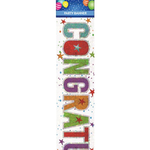 Decorations - Banners, Flags & Streamers Congratulations Banner Each