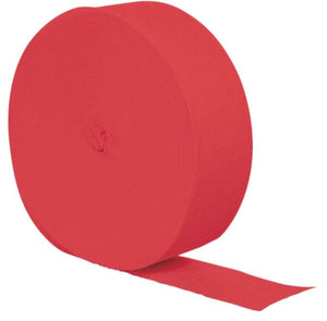 Decorations - Banners, Flags & Streamers Coral Crepe Streamer 24m Each