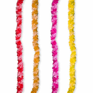 Decorations - Banners, Flags & Streamers Diwali Garland Leis Assorted Colours 1.5m 4pk