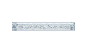 Decorations - Banners, Flags & Streamers Happy Anniversary Holographic Banner 2.7m Each